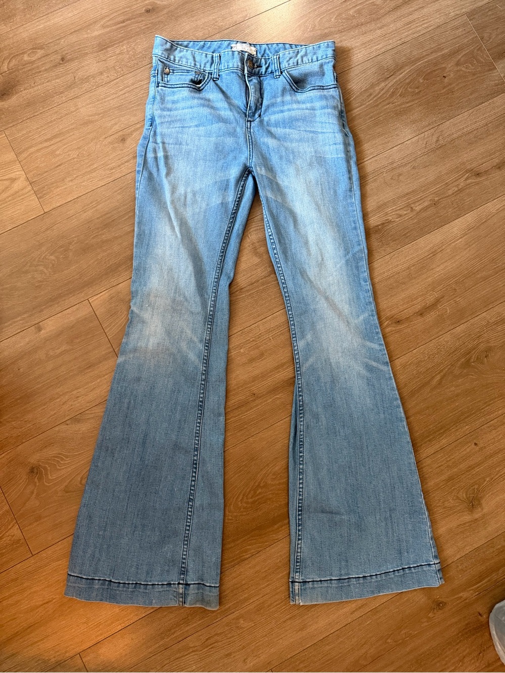 Free People Light Blue Flare Jeans